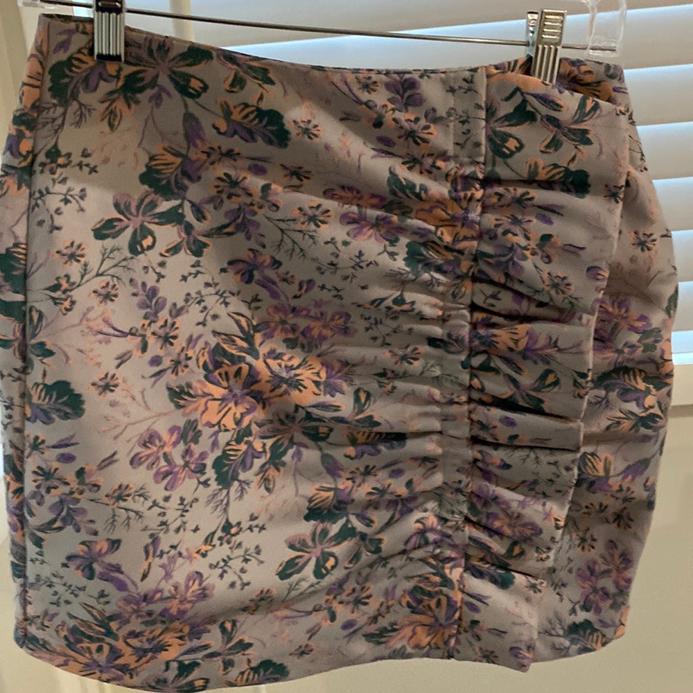 Zara draped jacquard mini skirt